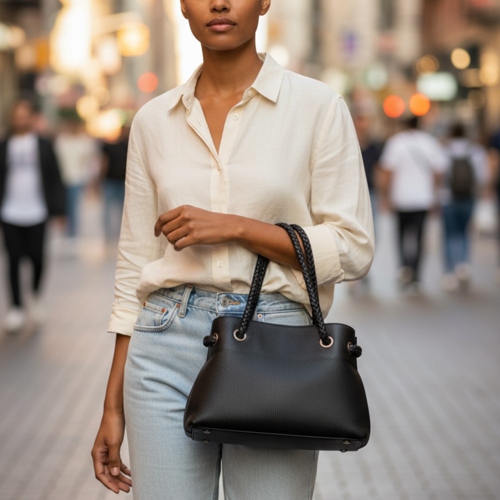 Chic Black Shoulder Bag for Women